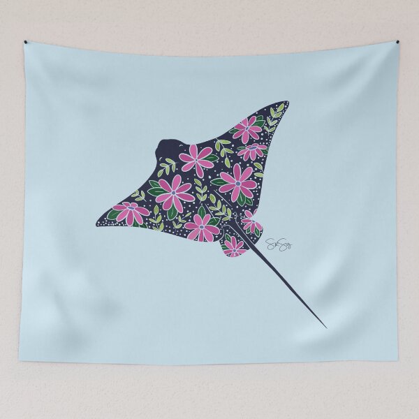 Item preview, Floral Stingray - Cool Colors designed and sold by srsig designs.