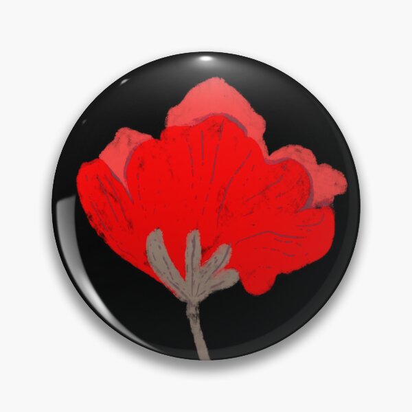 Item preview,  Red poppies pattern with black background. designed and sold by LynseysArtShop.