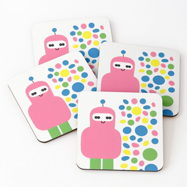 Item preview, Robot Retro Formas Habitación Niños Rosa Colorido Arte Moderno designed and sold by PinkNomad.