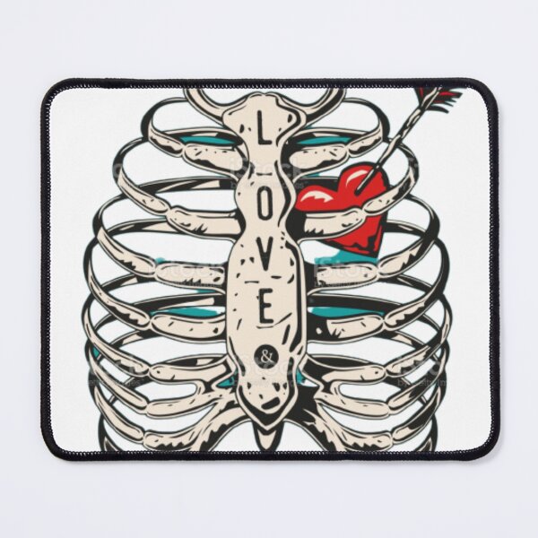 Item preview, The Interconnectedness of Life: A Skeleton and Heart Graphic Design designed and sold by Yassinedinno.