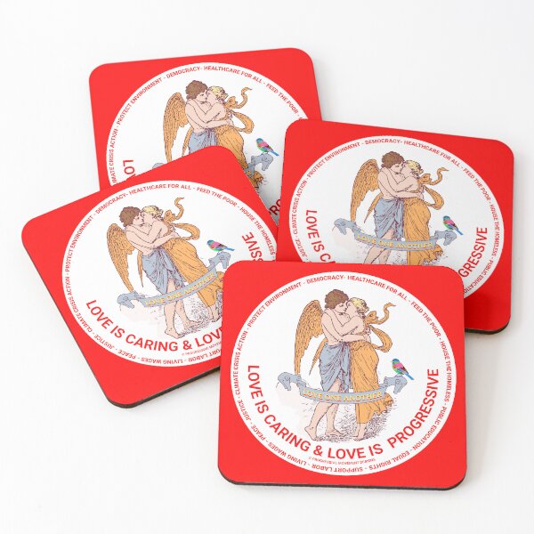 Item preview, PMD00371 Progressive Movement Designs Love One Another Love is Caring for any day or Valentines Valentine for progressives  designed and sold by ProgressiveLeft.