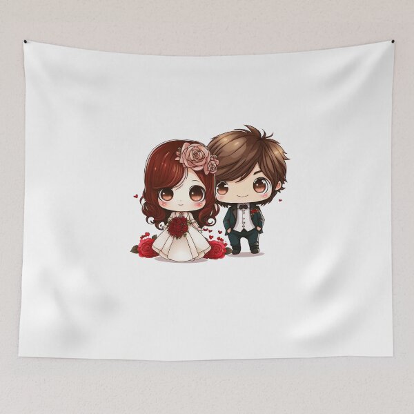 Item preview, Wedding Cute Couple chibi designed and sold by addthana.