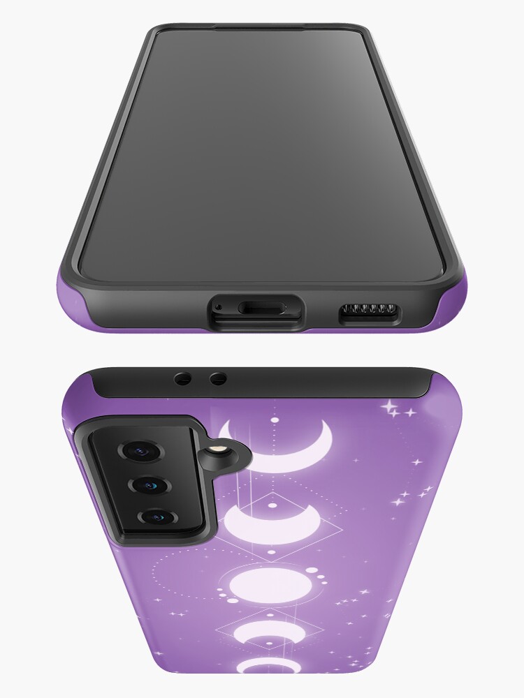 Thumbnail 3 of 4, Samsung Galaxy Phone Case, Lunar Cycle | Purple | Moon | Zodiacs | Constellations | Stars designed and sold by NoxKitsune.