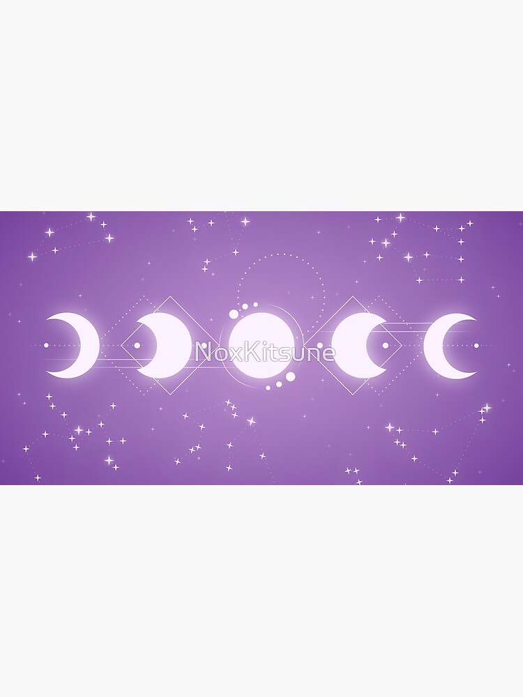 Thumbnail 5 of 5, Mouse Pad, Lunar Cycle | Purple | Moon | Zodiacs | Constellations | Stars designed and sold by NoxKitsune.