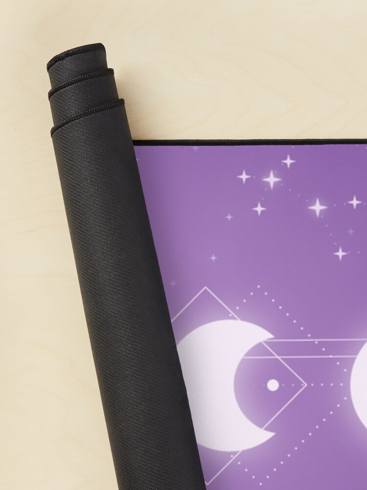 Thumbnail 2 of 5, Mouse Pad, Lunar Cycle | Purple | Moon | Zodiacs | Constellations | Stars designed and sold by NoxKitsune.