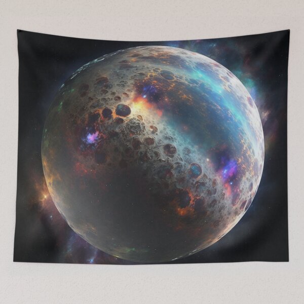 Item preview, White Planet with Purple Spots & Blue Light Line designed and sold by ShoPellY.