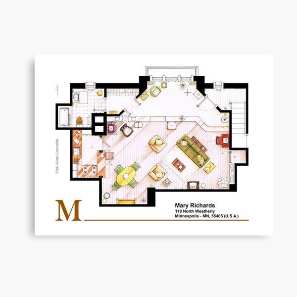 Aperçu de l'œuvre  à l'échelle créée et vendue par TV Floorplans & More.