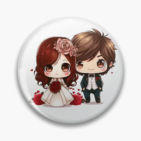 Item preview, Wedding Cute Couple chibi designed and sold by addthana.