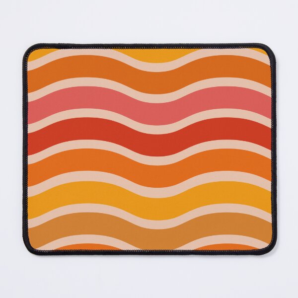 Item preview, Retro 70s ombre groovy waves pattern orange and yellow designed and sold by Yasminepatterns .