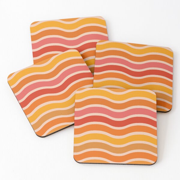 Item preview,  Retro 70s ombre groovy waves pattern orange and yellow  designed and sold by Yasminepatterns .