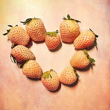 Artwork thumbnail, Valentines Day - Pink Strawberry Heart by OneDayArt