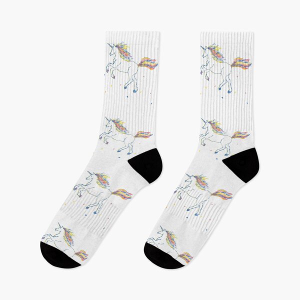 Item preview, Cute Unicorn Painting Fantasy White Horse with Colorful Horse Mane and Pony Tail Illustration - White designed and sold by WASHINGMACHINE’s vacation.