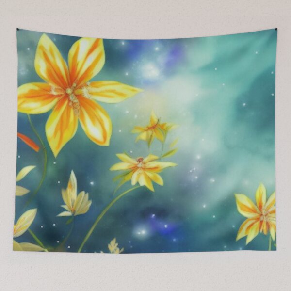 Item preview, Soft Floral Starry Sky Watercolor No 8 designed and sold by BassHeadMomma.