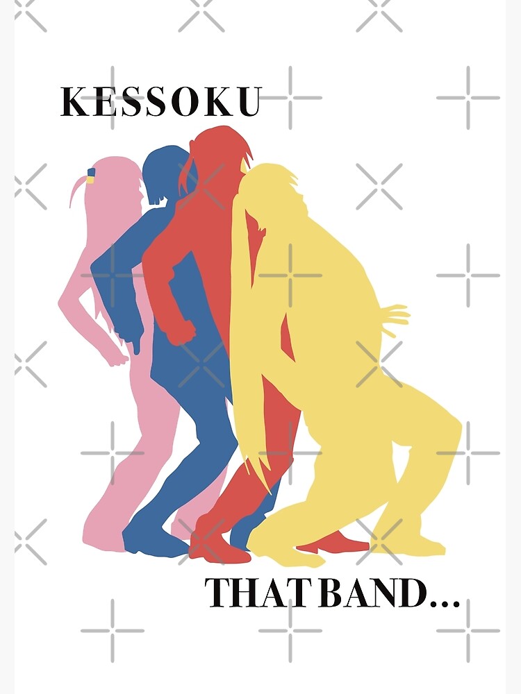 Bocchi the rock : Kessoku - That band parody album cover with the member of  4 : hitori goto, ryo yamada, nijika ichiji, ikuyo kita Art Print for Sale  by Animangapoi