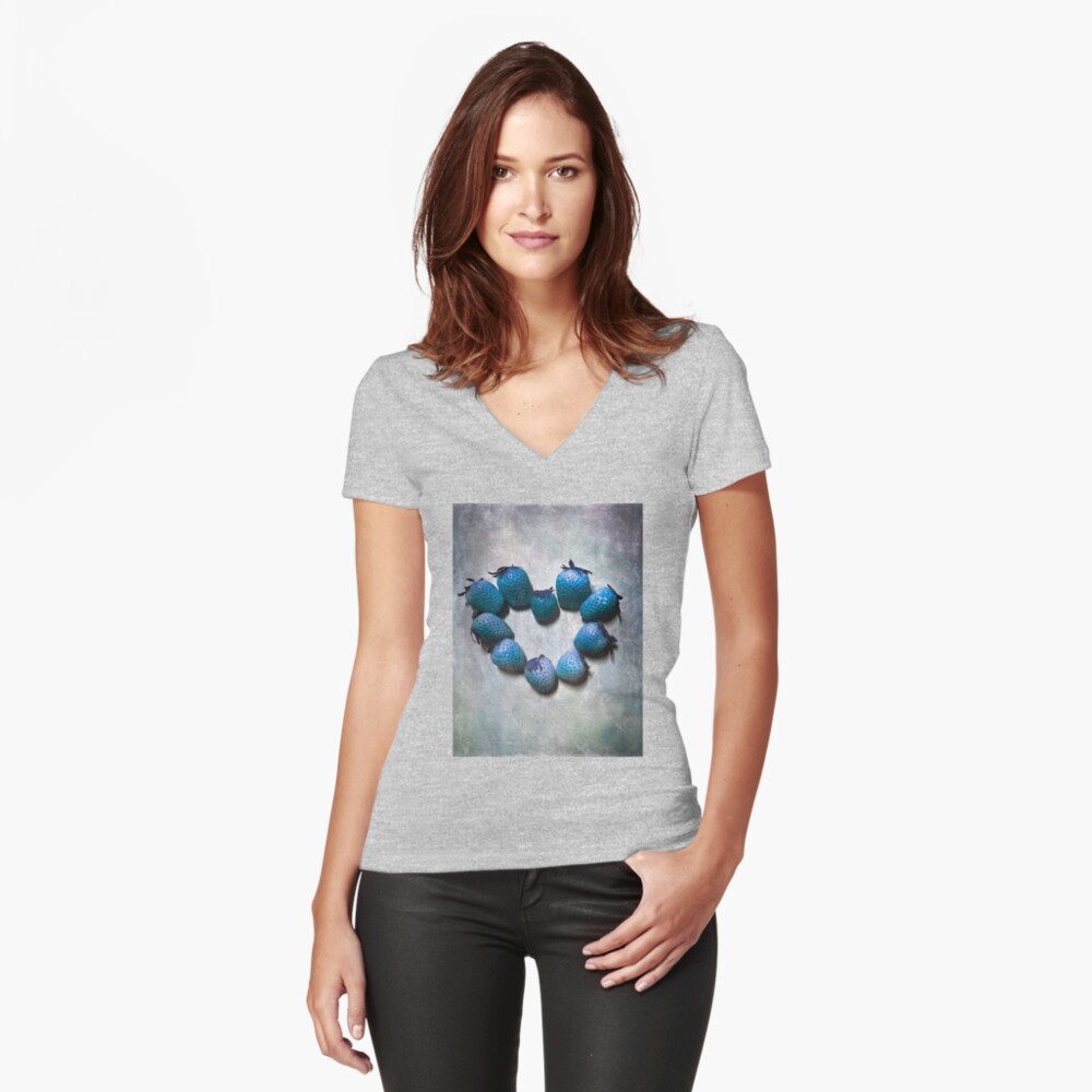 Item preview, Fitted V-Neck T-Shirt designed and sold by OneDayArt.