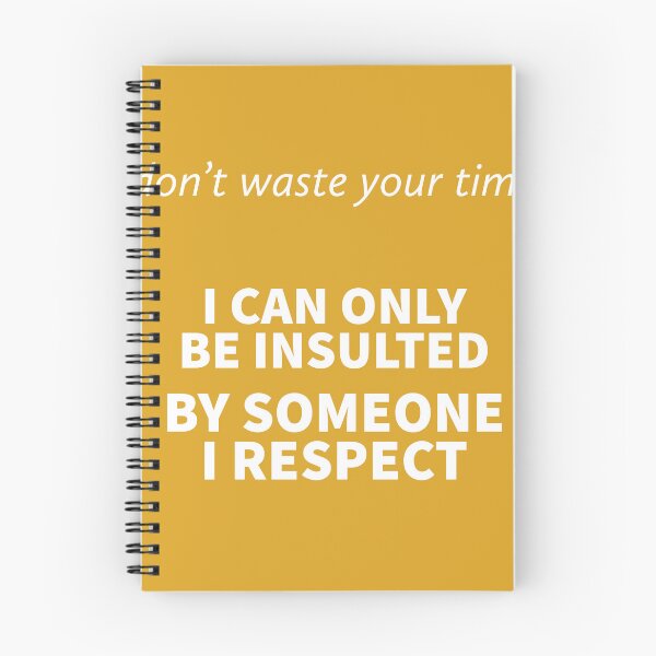 Item preview, DON'T WASTE YOUR TIME, I CAN ONLY BE INSULTED BY SOMEONE I RESPECT designed and sold by TechLaughs.