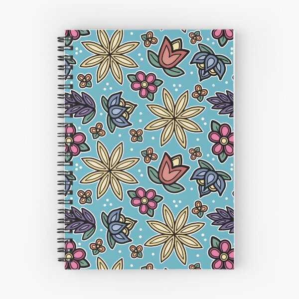Item preview, Blue Indigenous Flower Pattern designed and sold by WaabigwanGiizis.