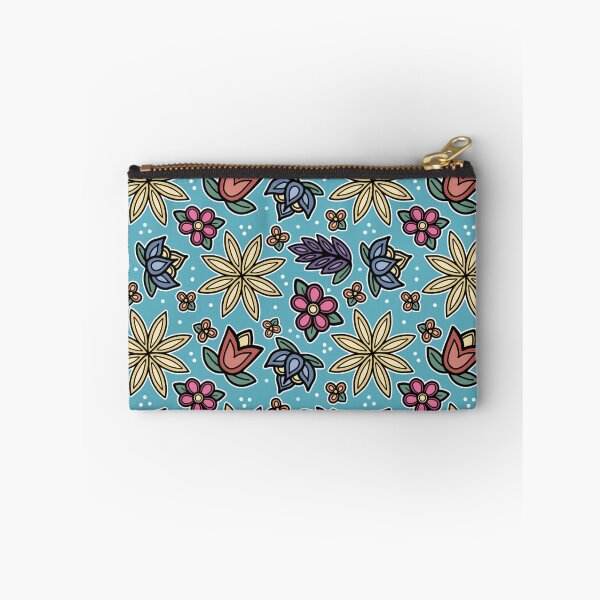 Item preview, Blue Indigenous Flower Pattern designed and sold by WaabigwanGiizis.
