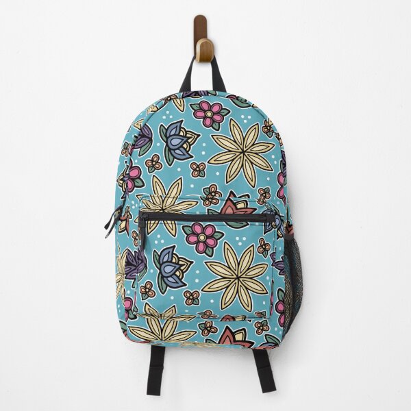 Item preview, Blue Indigenous Flower Pattern designed and sold by WaabigwanGiizis.