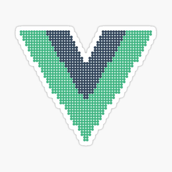 Vue JS Retro 8-Bit Logo