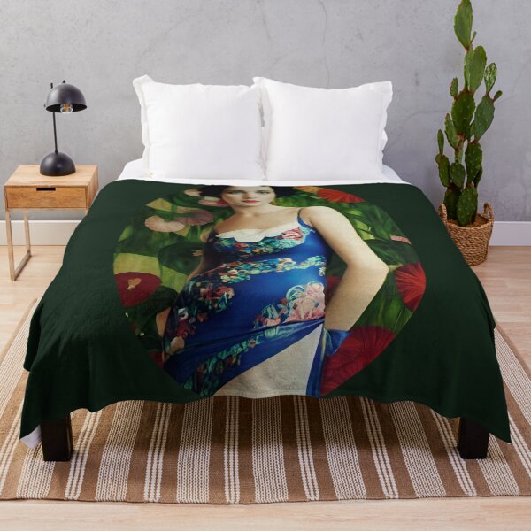 Item preview, Elegant Art Deco Style Woman with Large Flowers Collage designed and sold by Sandy Richter.