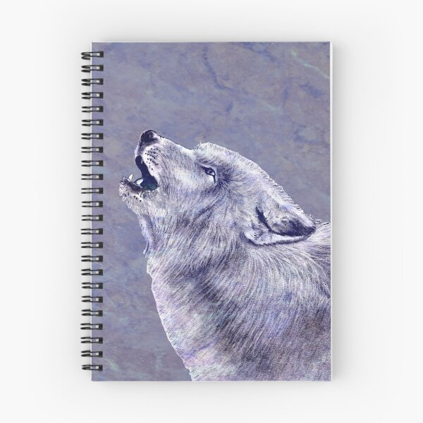 Item preview, Howling wolf head - purple marbled version designed and sold by SylvieG18.