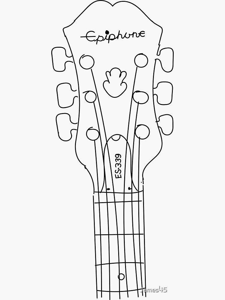 "Epiphone Guitar" Sticker by James45 Redbubble