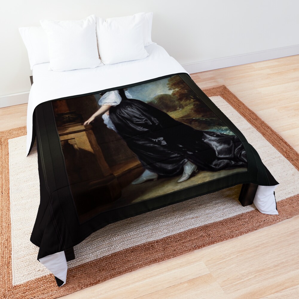 Charlotte, Lady Milnes by George Romney Classical Art Old Masters Prints Comforter