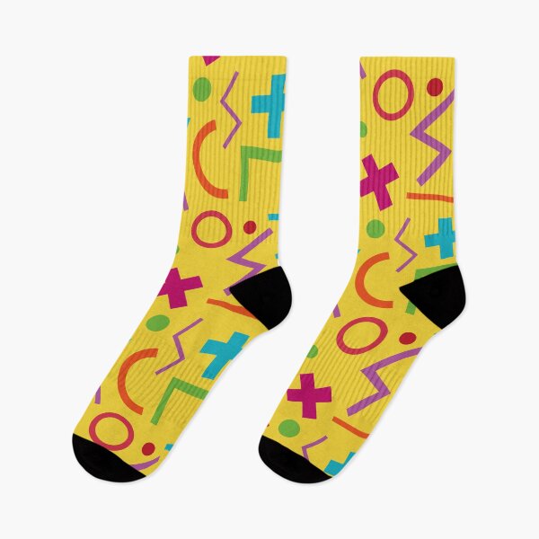 Item preview, Back To the 80's abstract Memphis pattern on yellow  designed and sold by Yasminepatterns .