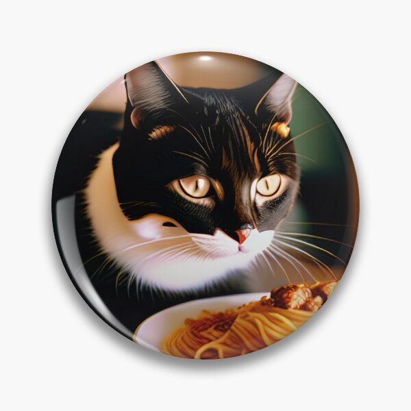 Item preview, Cat Eating Spaghetti designed and sold by CreepyDesigns.