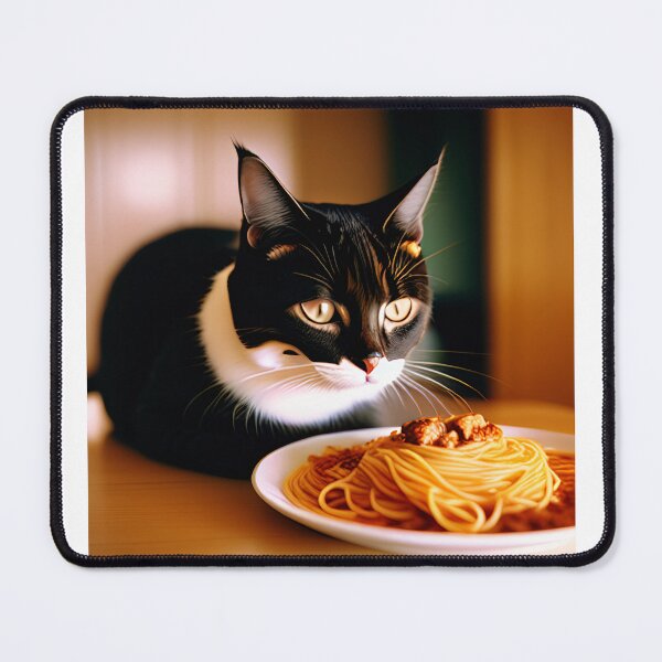 Item preview, Cat Eating Spaghetti designed and sold by CreepyDesigns.