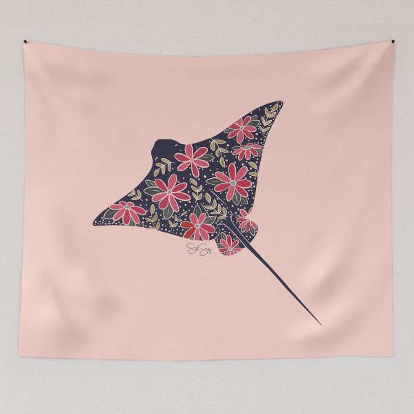 Item preview, Floral Stingray - Muted Colors designed and sold by srsig designs.