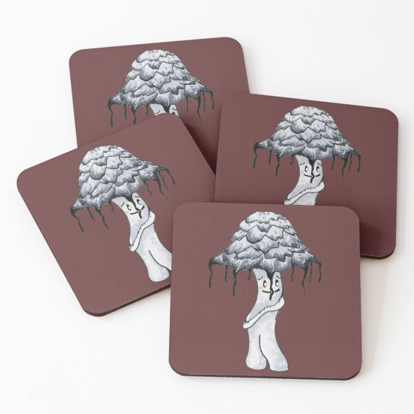 Item preview, Shaggy Mane Mushroom Cartoon Illustration designed and sold by ChubbyWorm.