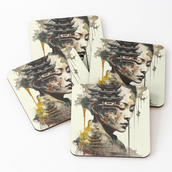 Item preview, japanese temple geisha designed and sold by dixtrois.