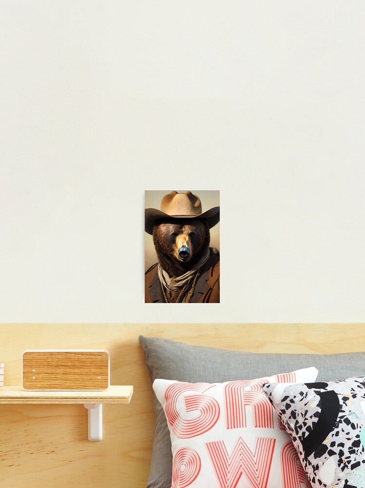 Bear Cowboy Painting Photographic Print for Sale by Eli Beckingham