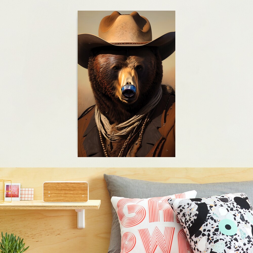 Bear Cowboy Painting Photographic Print for Sale by Eli Beckingham