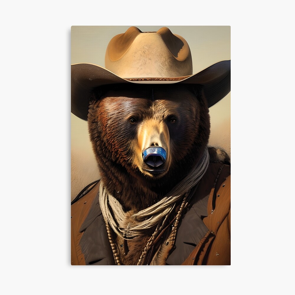 Bear Cowboy Painting Photographic Print for Sale by Eli Beckingham