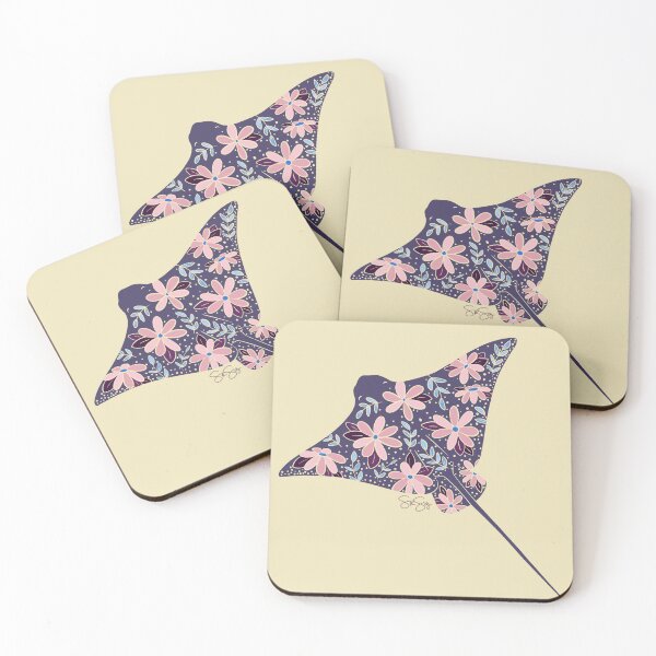 Item preview, Floral Stingray - Muted Cool Colors designed and sold by srsig designs.