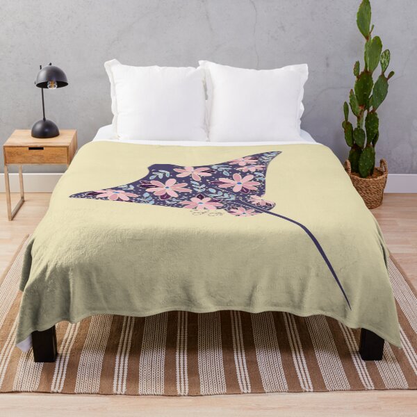 Item preview, Floral Stingray - Muted Cool Colors designed and sold by srsig designs.