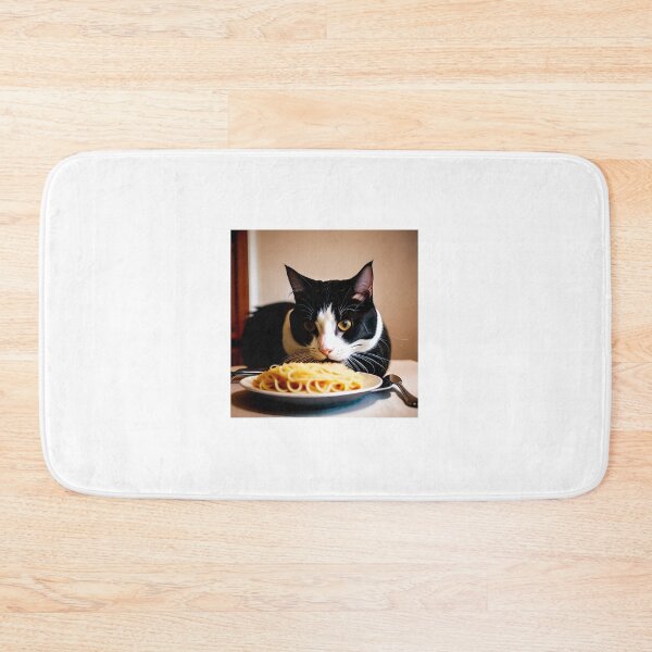 Item preview, Cat Eating Spaghetti designed and sold by CreepyDesigns.