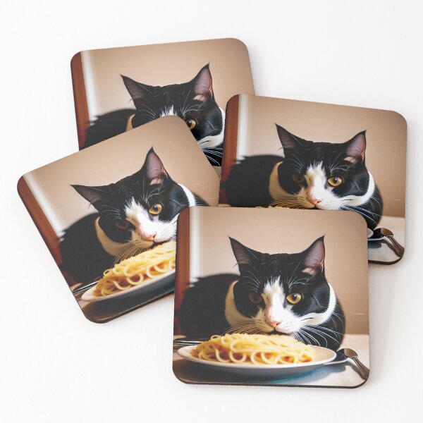 Item preview, Cat Eating Spaghetti designed and sold by CreepyDesigns.