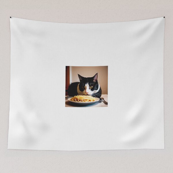 Item preview, Cat Eating Spaghetti designed and sold by CreepyDesigns.