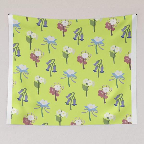 Item preview, Estampado de flores Liyue (verde lima) designed and sold by casserolestan.