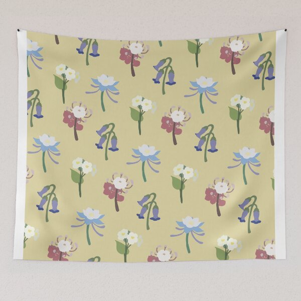 Item preview, Estampado de flores Liyue (beige) designed and sold by casserolestan.