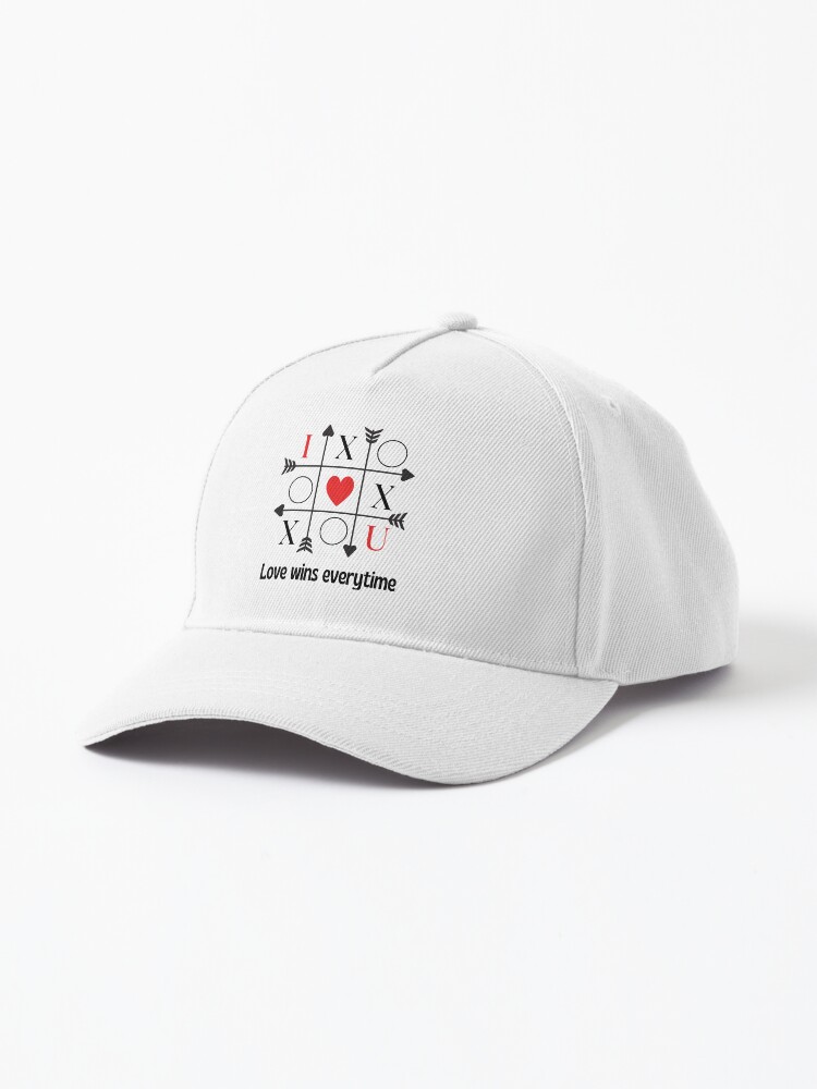 Thumbnail 1 of 7, Cap, Loves Wins Every time with Noughts and Crosses designed and sold by beanibubs.