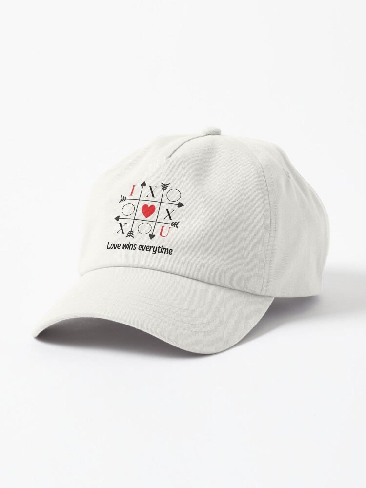Thumbnail 1 of 7, Cap, Loves Wins Every time with Noughts and Crosses designed and sold by beanibubs.