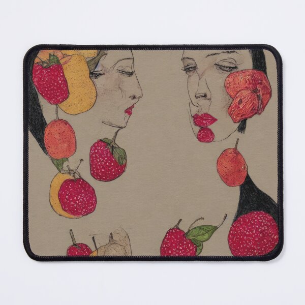 Item preview, Woman Line Drawing with Strawberries and Fruit designed and sold by bryanchvzz.