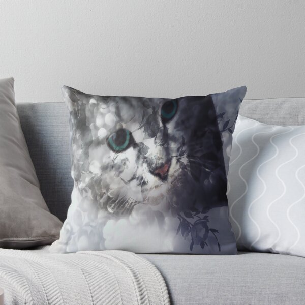 Item preview, Green-eyed Kitty Peering Through the Cloudy Bush designed and sold by DistortionArt.