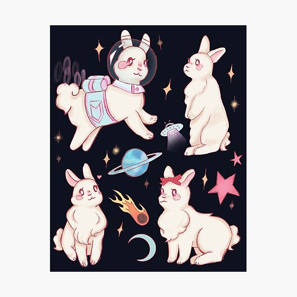 Space bunny Photographic Print