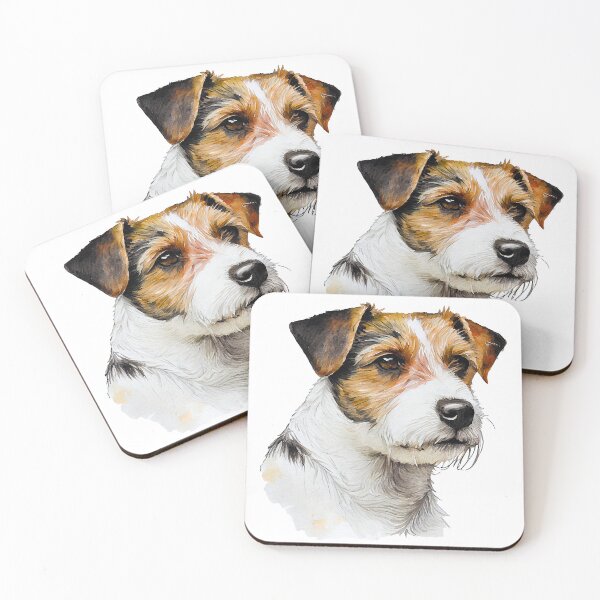 Item preview, Watercolor Painting of Russell Terrier Small Dog Breed designed and sold by Nalaxation.